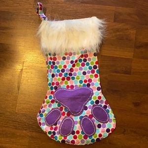 Paw print Christmas stocking
